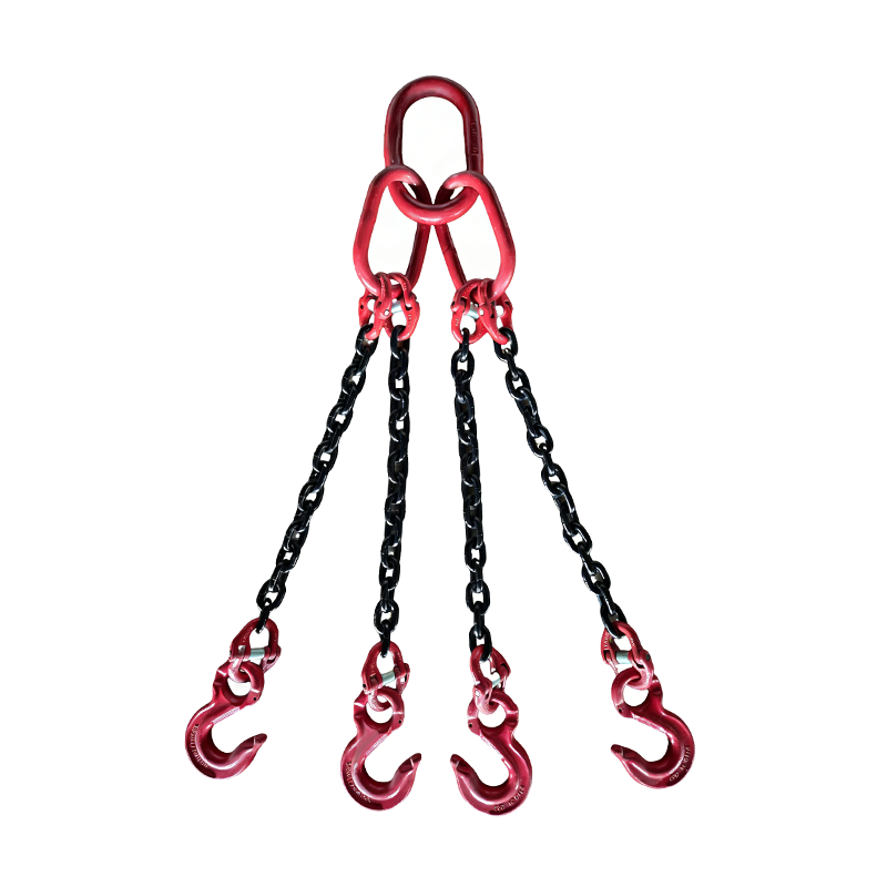 Grade 100 Alloy Steel Four Swivel Safety Hooks Leg Chain Sling (QOG)